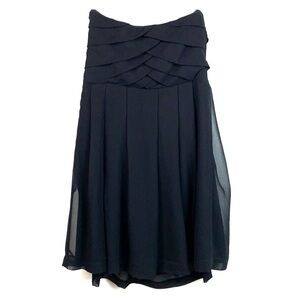 Express strapless dress, fit & flare little black chiffon cocktail part dress